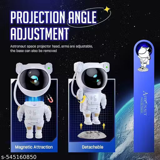 Astronaut Galaxy Projector with Remote Control - 360° Adjustable Timer Kids Astronaut Nebula Night Light, for Gifts,Baby Adults Bedroom, Gaming Room, Home and Party (Corded Electric)