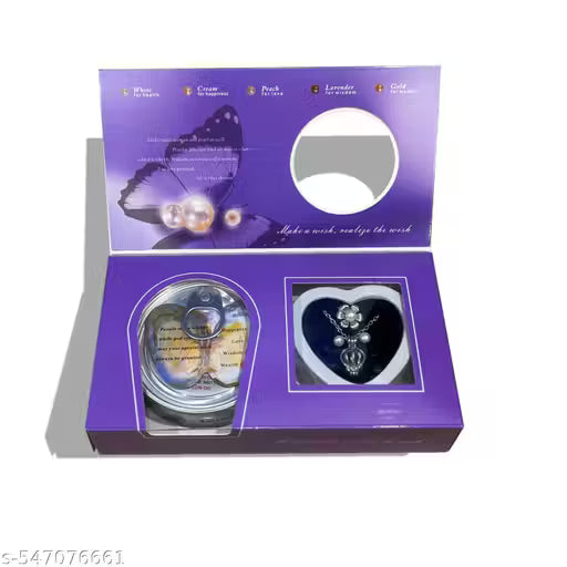 DIY Freshwater Pearl Pendant Necklace Kit with Real Oyster – Elegant Fashion Jewelry for Women